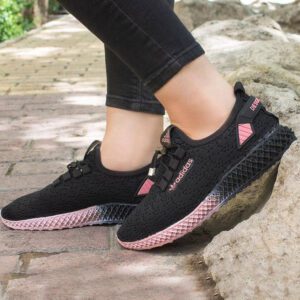 کتونی بافت طبی زنانه کف دورنگ