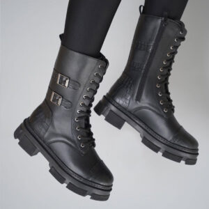 نیم بوت زنانه طرح سنگ هاله