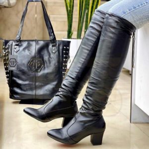 بوت جورابی چرم زنانه حراجی سایز37و38