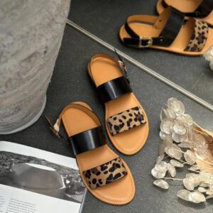 صندل پلنگی زنانه ساده